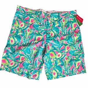 Lilly Pulitzer Beaumont Short Pink Sunset Guac And Roll Vacay Mens Size 36R NEW